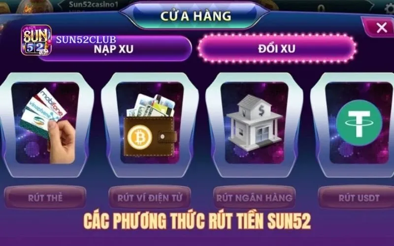 Cách rút tiền qua thẻ cào Sun52: Dễ dàng, nhanh chóng