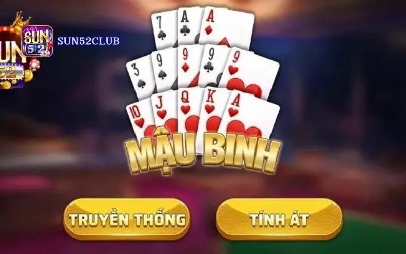 Chơi game bài Mậu Binh nhận thưởng Sun52