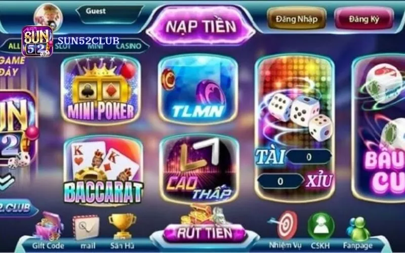 Chơi game bài trực tuyến Sun52