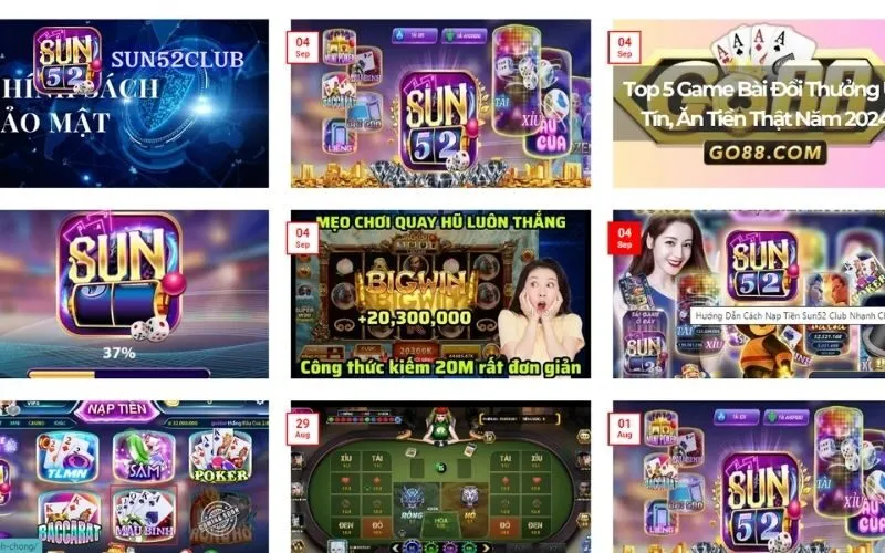 Đăng ký chơi game bài Sun52