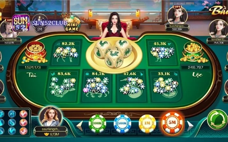 Mini game Bầu Cua đổi thưởng Sun52