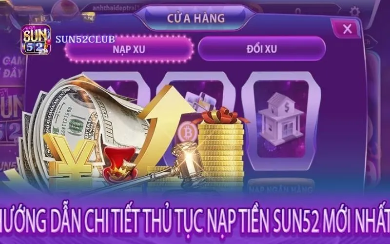 Nạp tiền qua ví điện tử Sun52